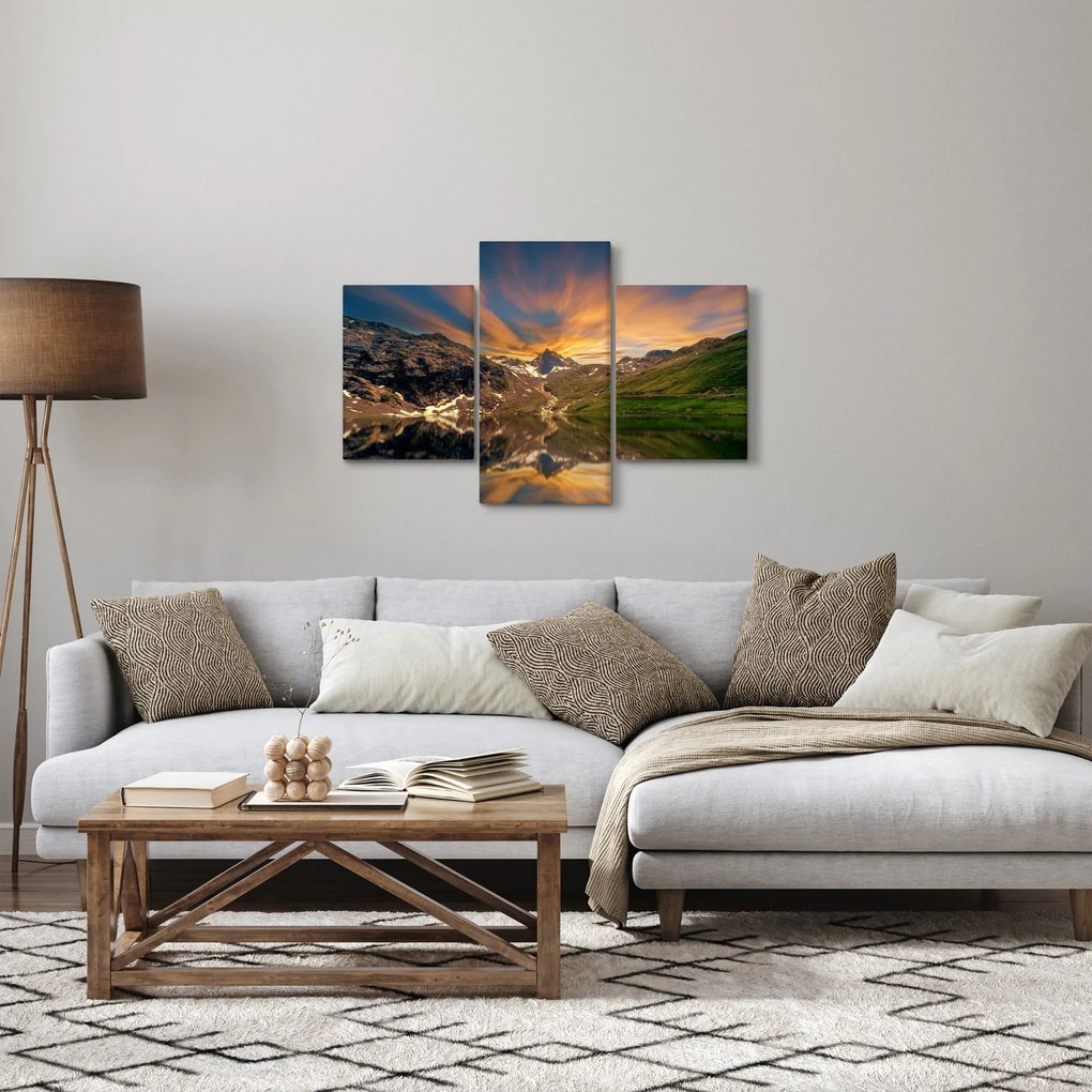 Tablou - Oglindirea în lacul montan (90x60 cm)
