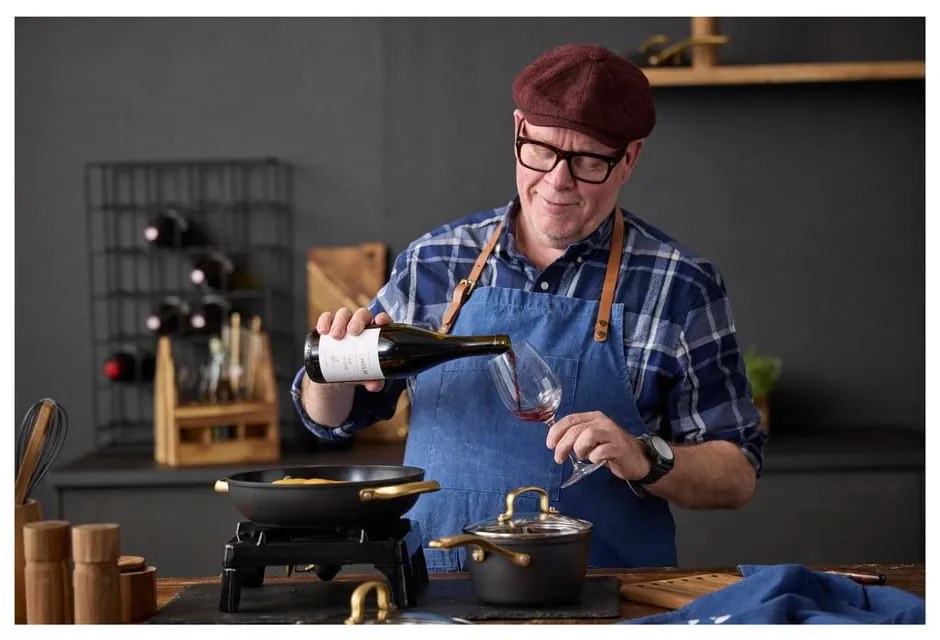 Tigaie cu capac/cu suprafață antiaderentă din aluminiu 1,5 l adecvată pentru plita cu inducție – Holm