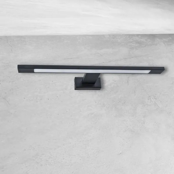 Aplica LED de perete pentru baie SHINE, 7W, 230V, 40 cm, IP44, negru