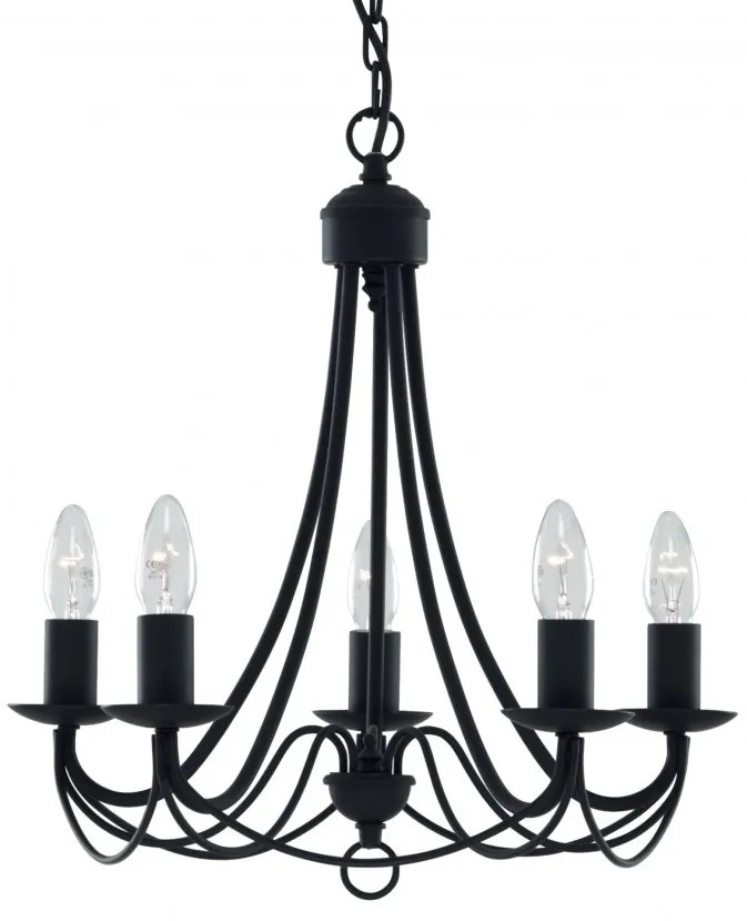 Candelabru traditional stil clasic Maypole negru 5L 6345-5BK SRT