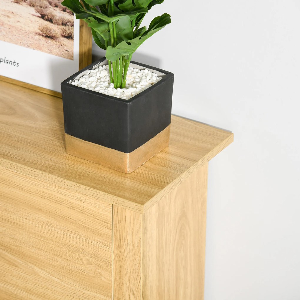 HOMCOM Comodă pentru pantofi hol, dulap pentru pantofi mobilier de intrare și coridor - 2 uși basculante 2 compartimente | Aosom Romania