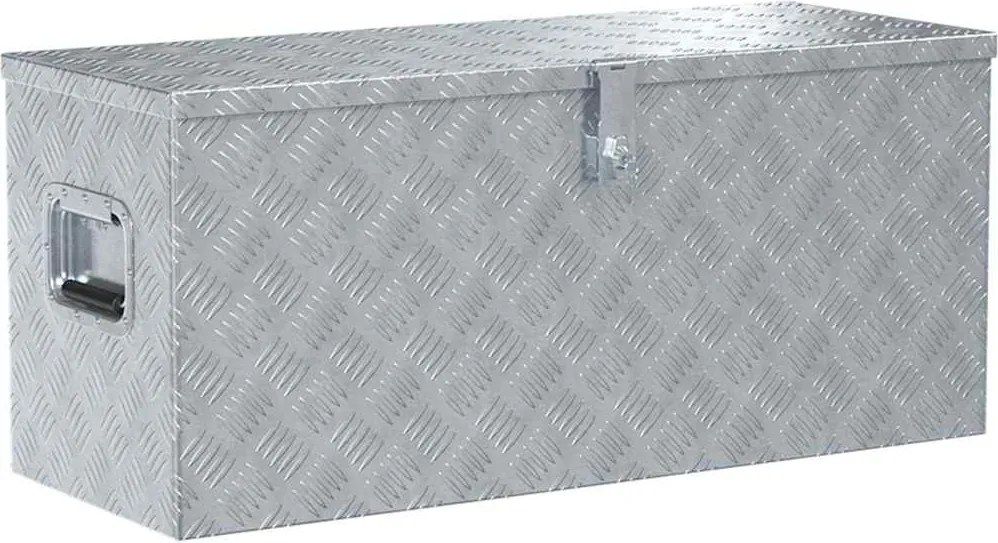 vidaXL Cutie din aluminiu, 90,5 x 35 x 40 cm, argintiu