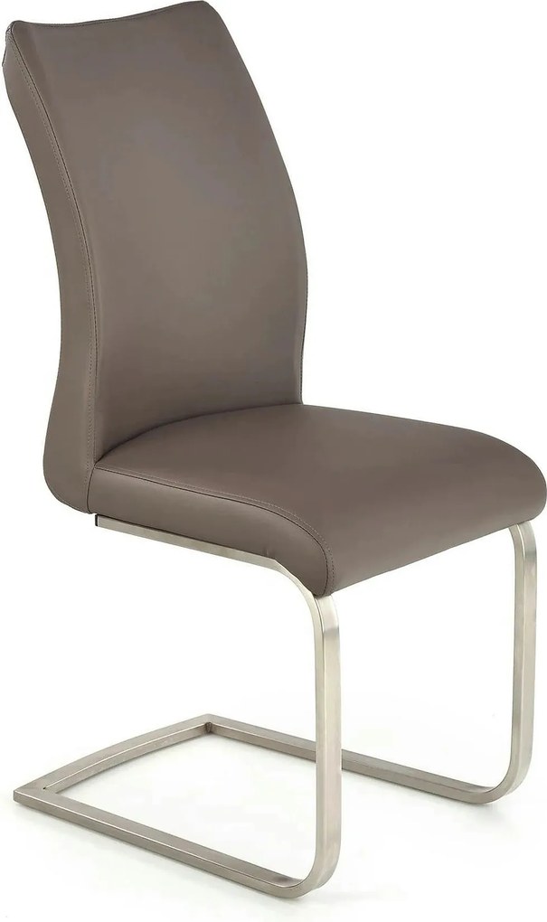 Scaun OPAL, gri/crom, piele ecologica/metal, 44x45x101 cm
