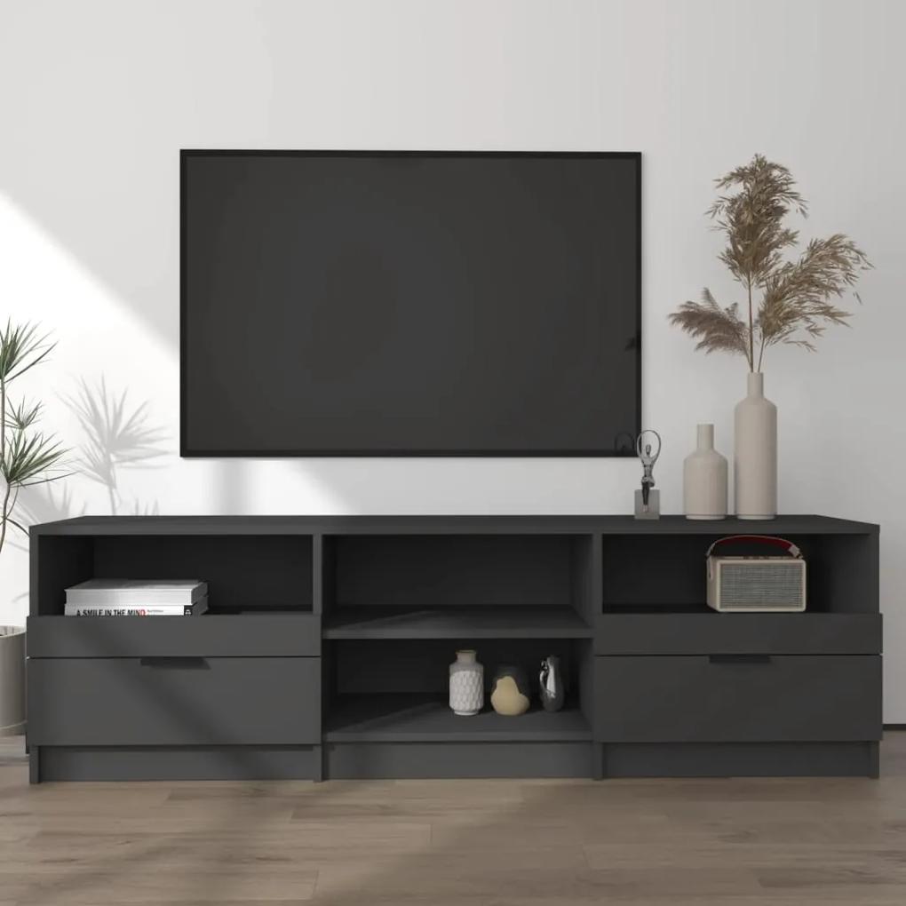 811458 vidaXL Comodă TV, negru, 150x33,5x45 cm, lemn prelucrat