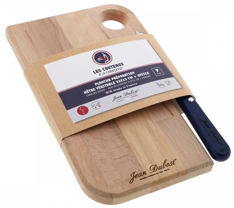 Set tocator si cutit pentru decojit Les Couteaux, Jean Dubost, 24x15 cm, lemn de fag/inox