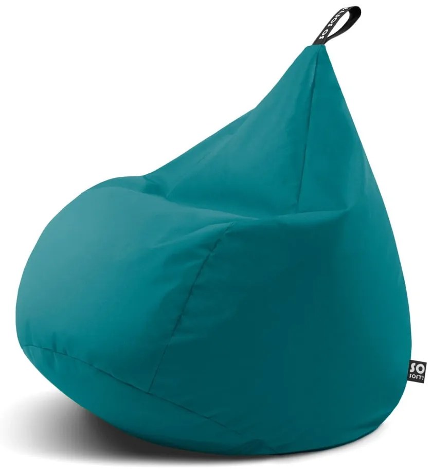 Fotoliu bean bag turcoaz Drop L – So Soft?