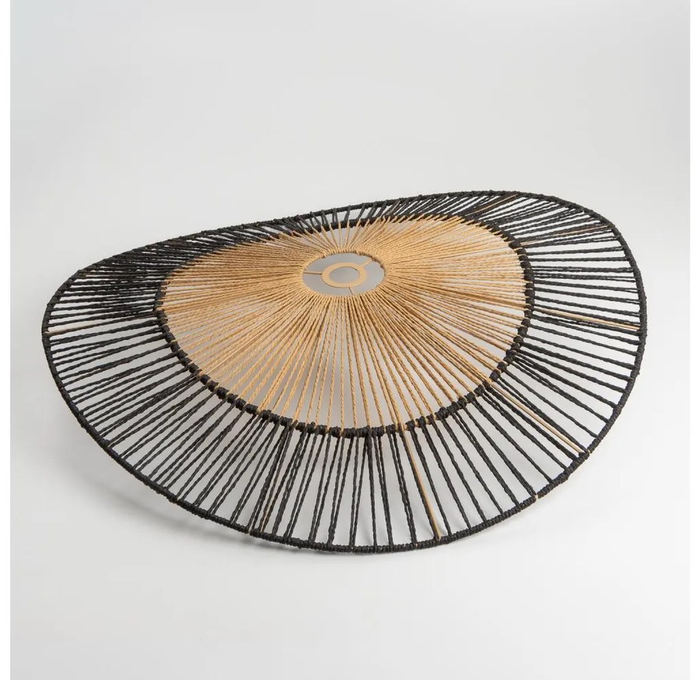 Abajur universal KERIA, Ø 50 cm, maro/negru