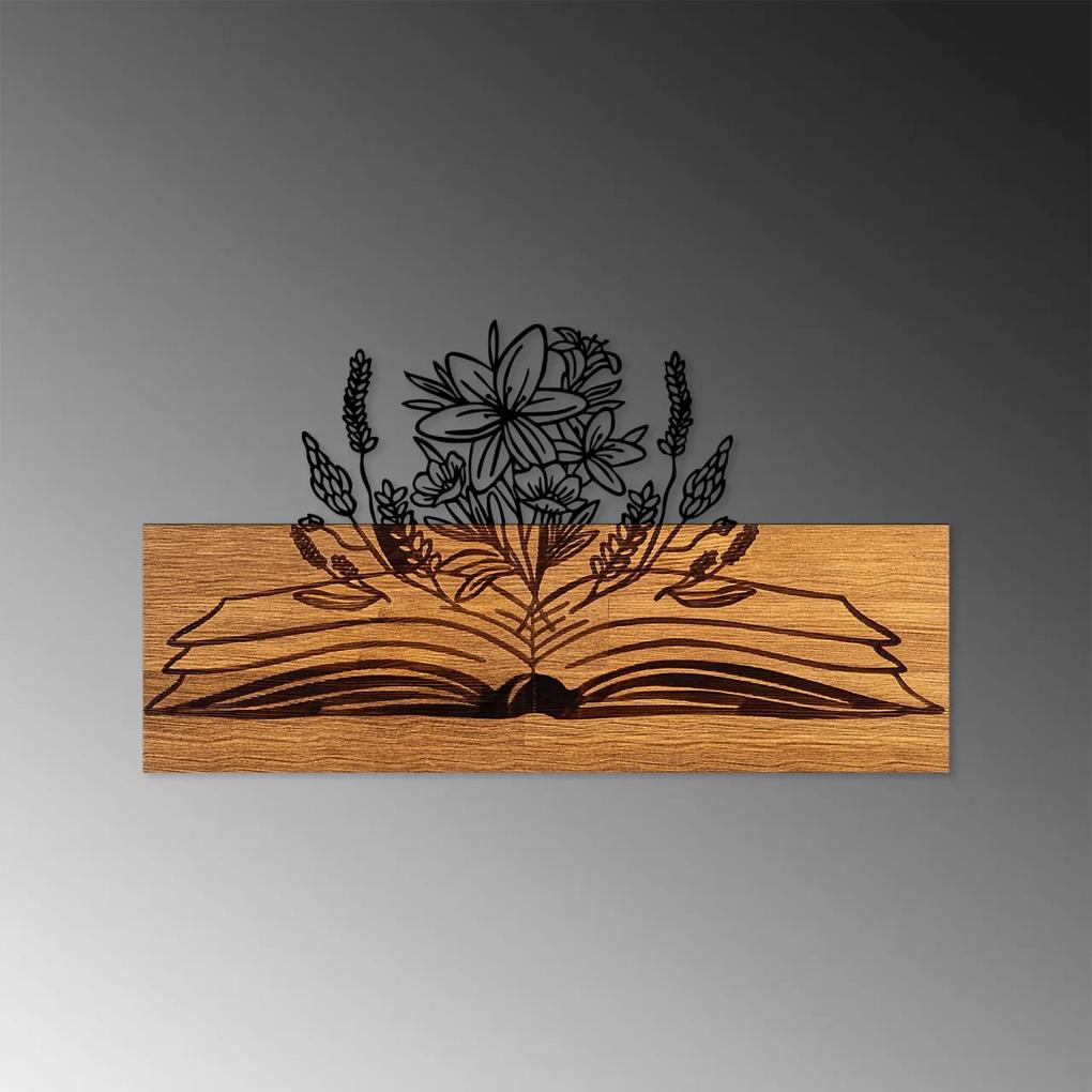 Accesoriu decorativ de perete din lemn Flower from a book