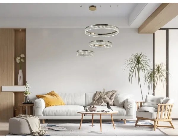 THALIA Lustră LED dimabilă cu cristale suspendată pe cablu LED/120W/230V 3000-6000K + telecomandă