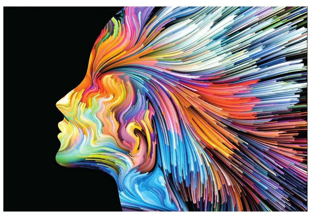 Tapet profilul colorat al feței feminine