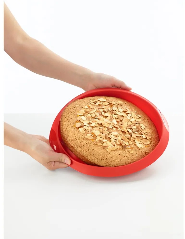 Formă din silicon pentru copt Lékué, ⌀ 24 cm, roșu