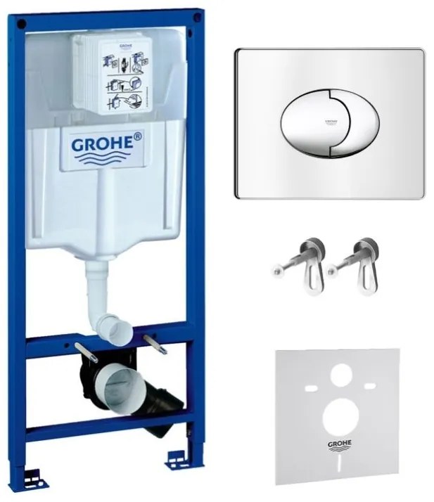 Set cadru încastrat Grohe Rapid SL 38539001, buton de spălare Grohe Skate 38506000