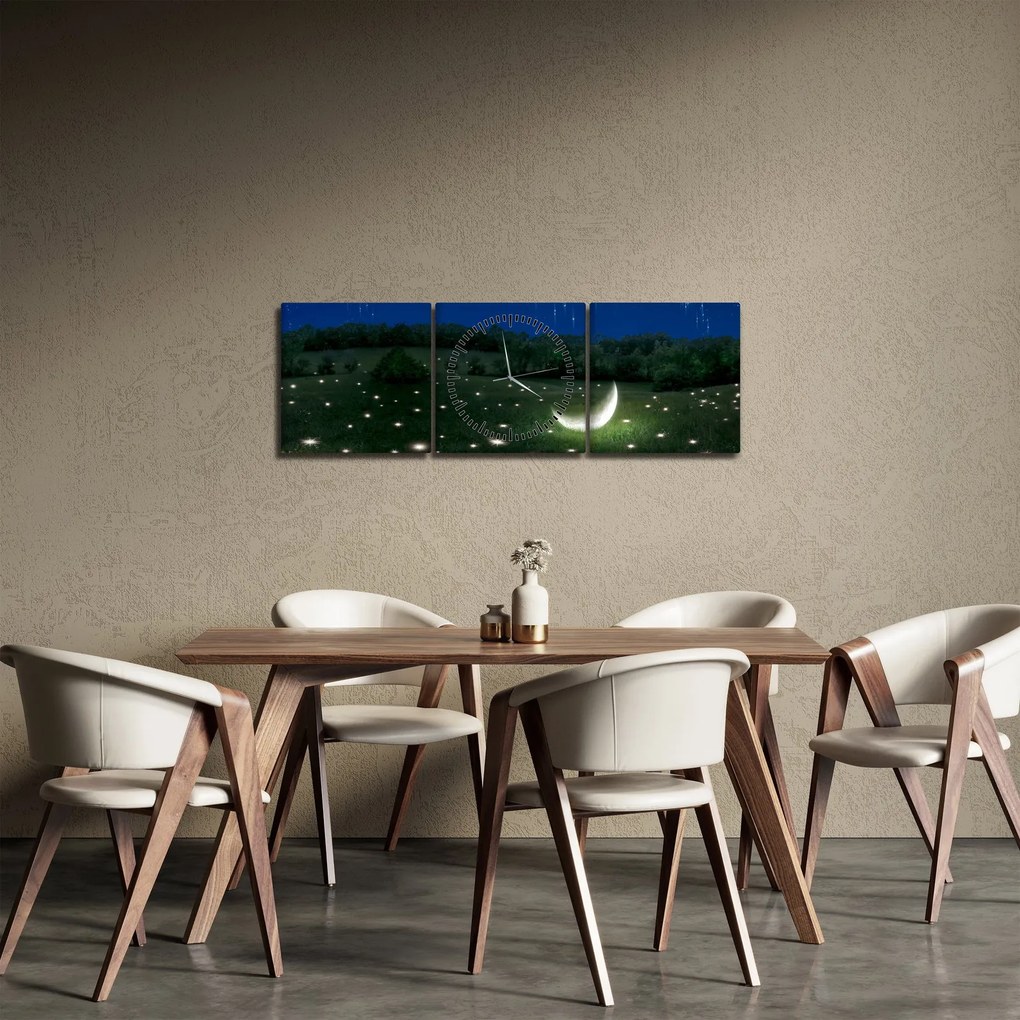 Tablou - Cer căzător (cu ceas) (90x30 cm)