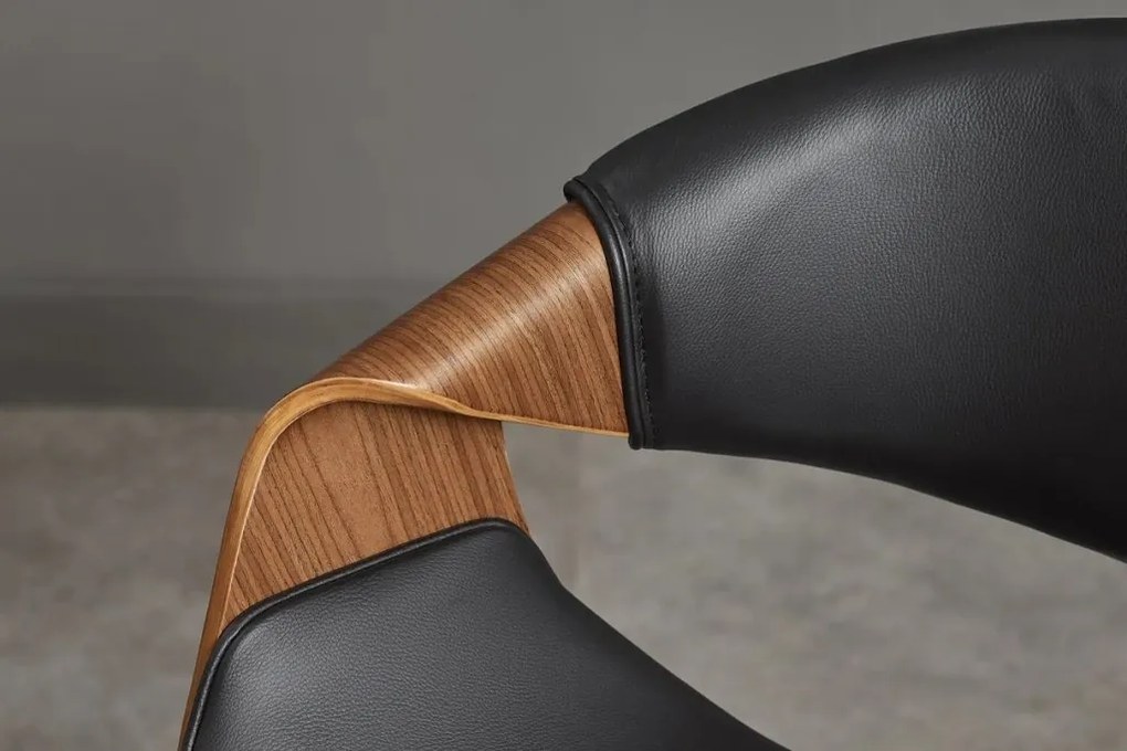 Scaun de birou pivotant ORGANIC nuc/ negru