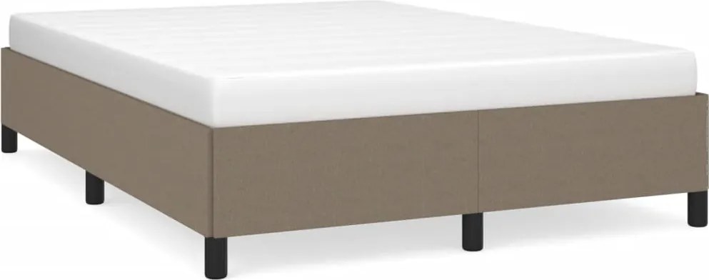 vidaXL Cadru de pat fără saltea, gri taupe, 140x200 cm, textil