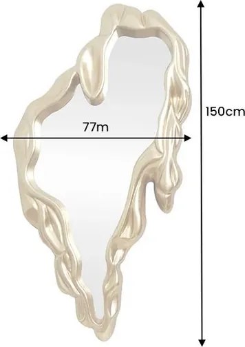 Oglinda de perete decorativa FLUIDUM 150cm auriu