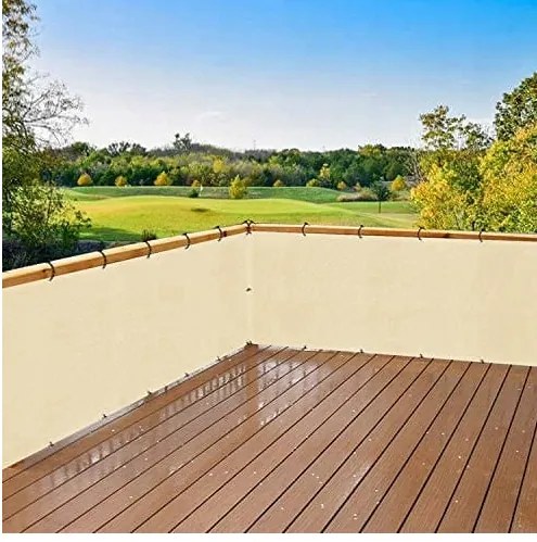 Paravan pentru balcon 0,8x5 BEIGE PES Shield