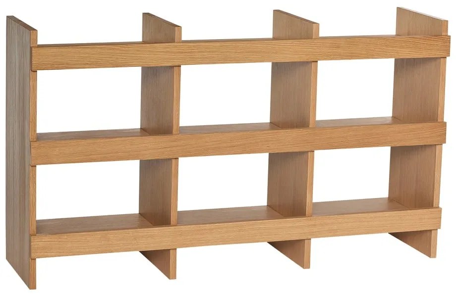 Bibliotecă în culoare naturală cu aspect de lemn de stejar 120x70x32 cm Momentum – Hübsch
