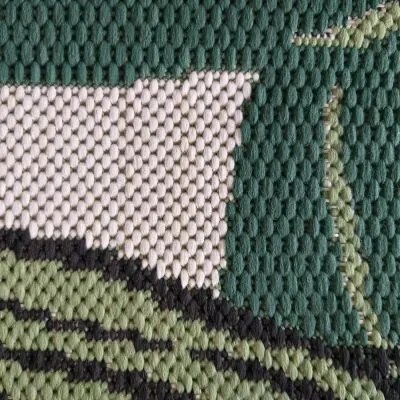 Covor bej-verde cu motiv de frunze Lăţime: 200 cm | Lungime: 270 cm