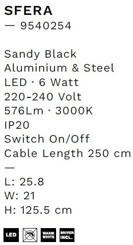 Lampadar/Lampa de podea LED stil minimalist SFERA