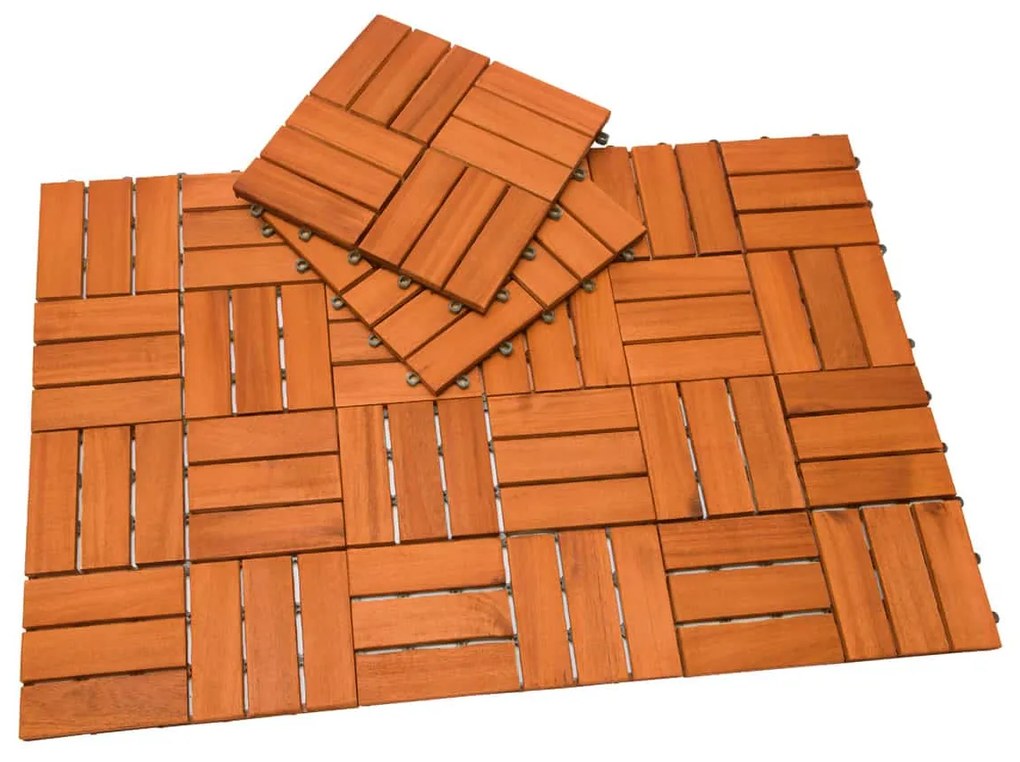 Deuba Tigla din lemn mozaic de salcam - set 11, 30x30cm