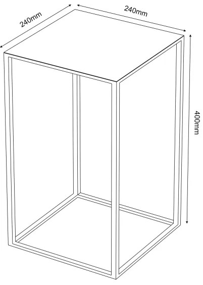 Suport de flori 40x24 cm auriu