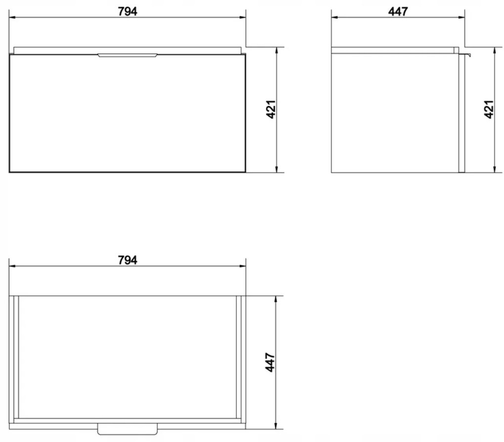 Dulap de baie Cersanit Stillo Red pentru lavoar pe blat