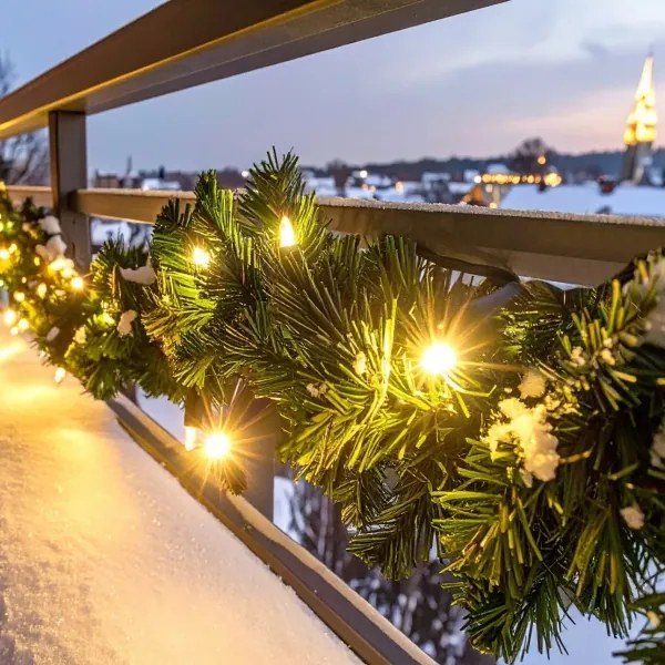 Brilagi - Ghirlandă LED pentru exterior, decor de Crăciun, 80 LED, 230V, 500 cm, IP44