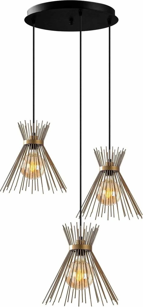 Lustra KIRPI 3086, metal, 63x63x48-128 cm