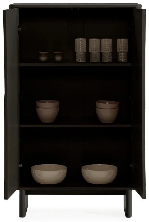 Dulap negru 80x130x40 cm Solei – MOME