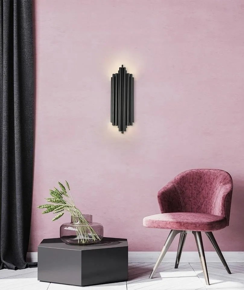 Aplica de perete design mimimalist Tub negru