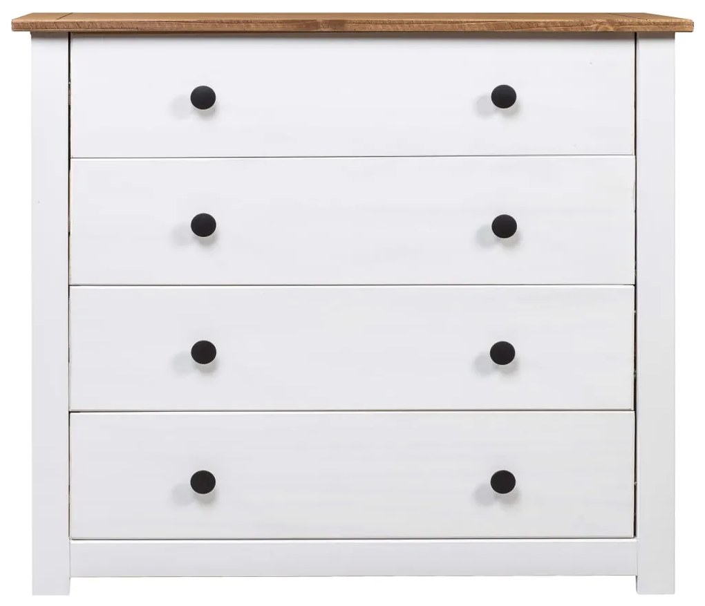 282660 vidaXL Dulap lateral, alb, 80 x 40 x 73 cm, gama pin de Panama