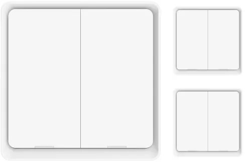 SET 3x întrerupător cu 2 butoane SMART 3xCR2430 Zigbee 3.0 Tuya Immax NEO 07507C