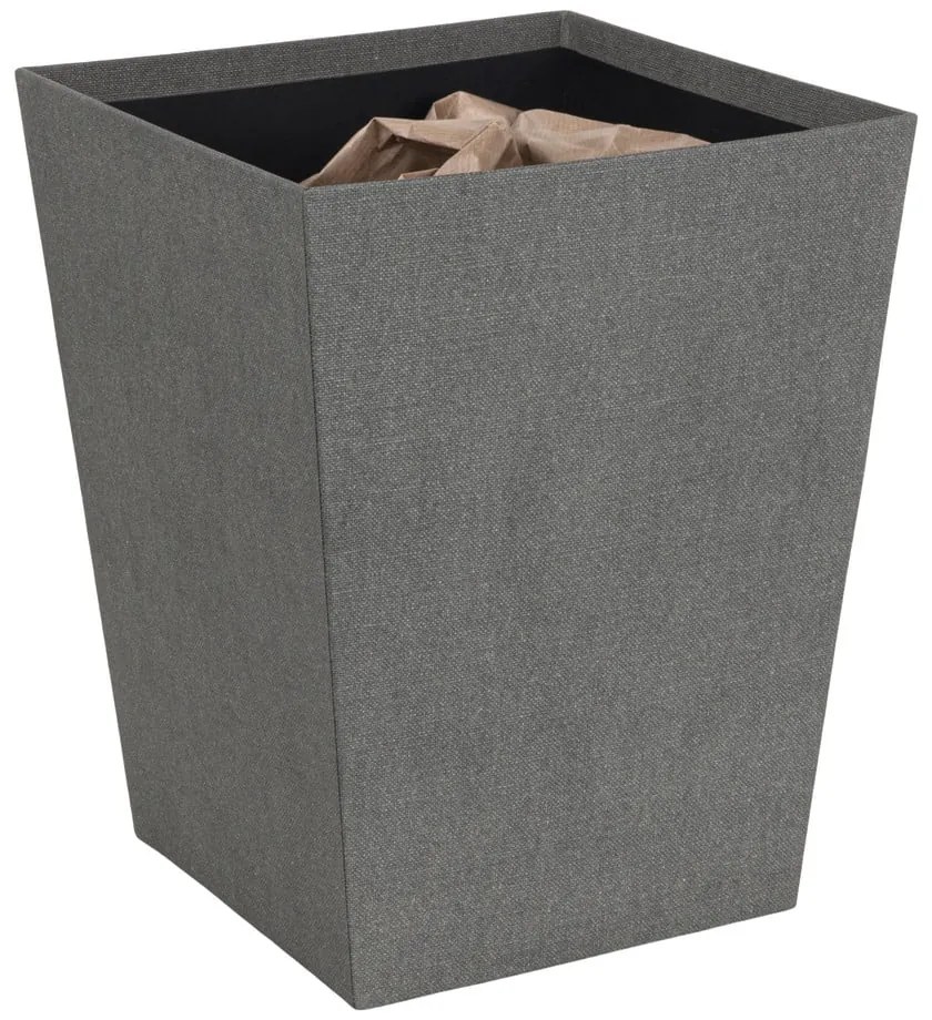 Coș de gunoi gri pentru birou Sofia Canvas Paper Laminate – Bigso