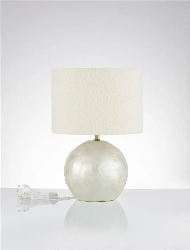 Veioza din scoici capiz, abajur boucle ORA