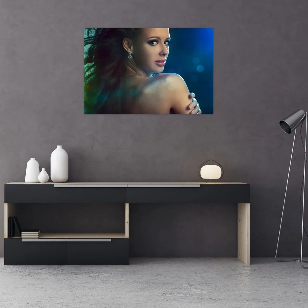 Tablou - Privirea unei femei tinere (90x60 cm)