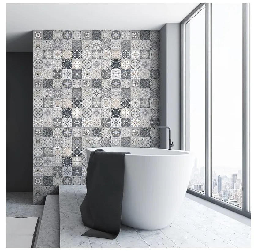 Set 60 autocolante perete Ambiance Fernando, 15 x 15 cm