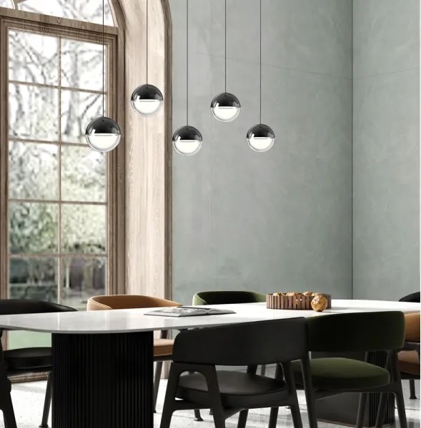 Candelabru LED suspendat pe cablu ZIREA LED/30W/230V, negru