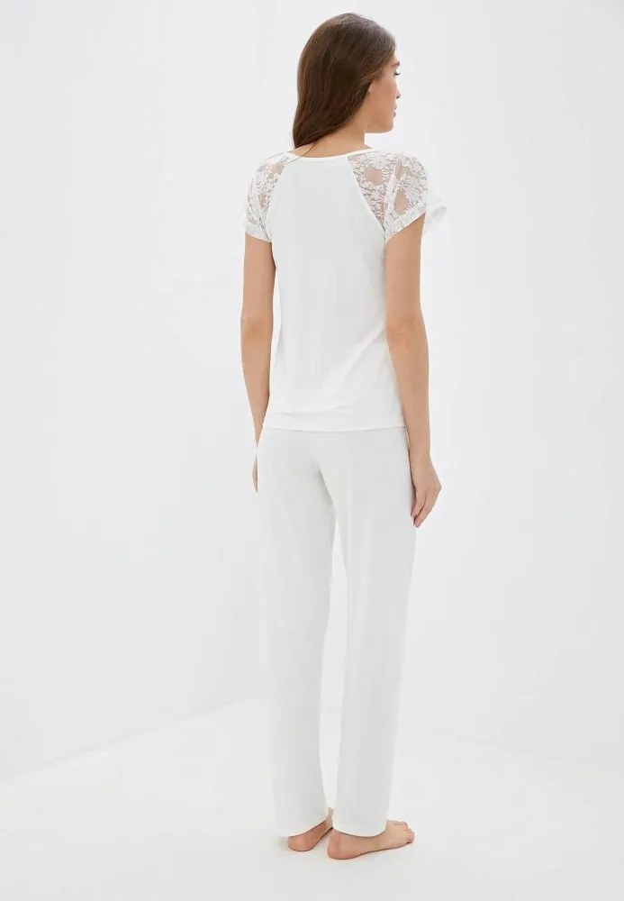 Pijamale femei SUSANA din bambus XL Albastru deschis / Light blue