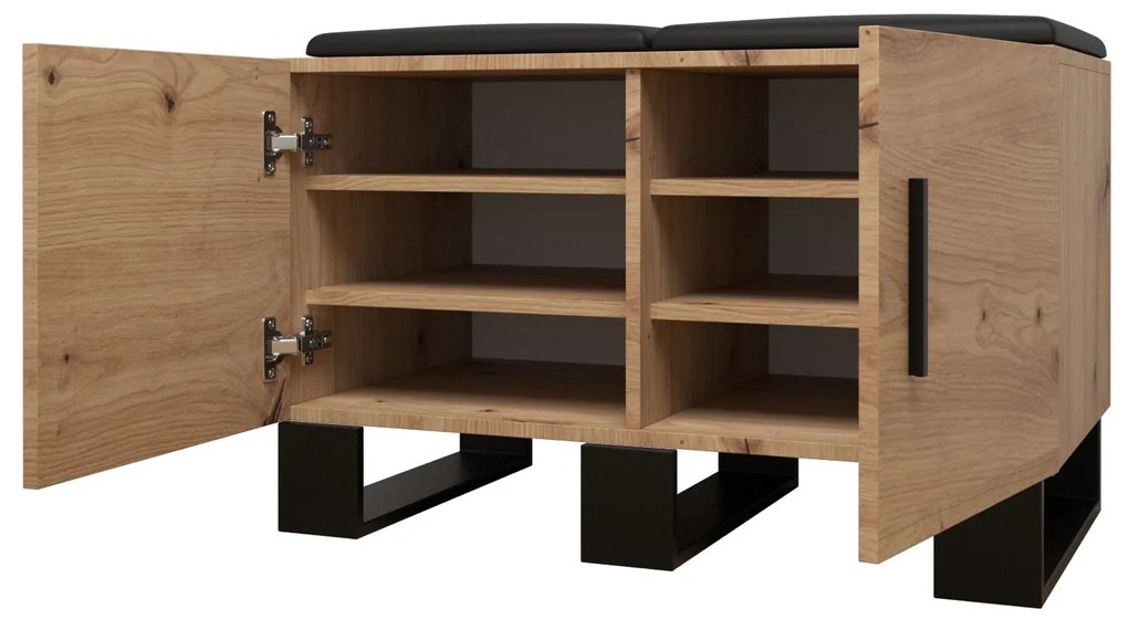 Set mobilier pentru hol Amanda 12 (Stejar artisan + Albastru). 1085961