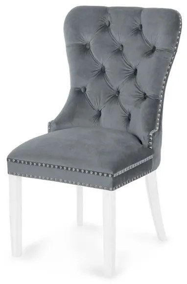 Scaun tapitat Madame gri inchis - H 101 cm