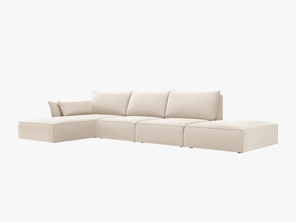 Canapea deschisa 5 locuri Kaelle catifea L364 cm