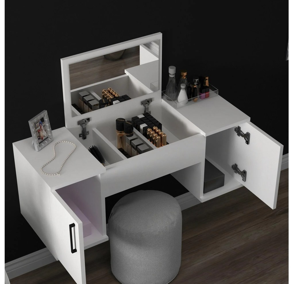 Masă de toaletă Lumami 2 (pin atlantic + Negru) . 1094096