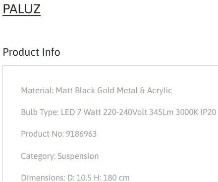 Lustra, Pendul LED design modern PALUZ