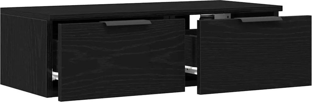 vidaXL Dulap de perete Stejar Negru 68 x 30 x 20 cm Lemn compozit