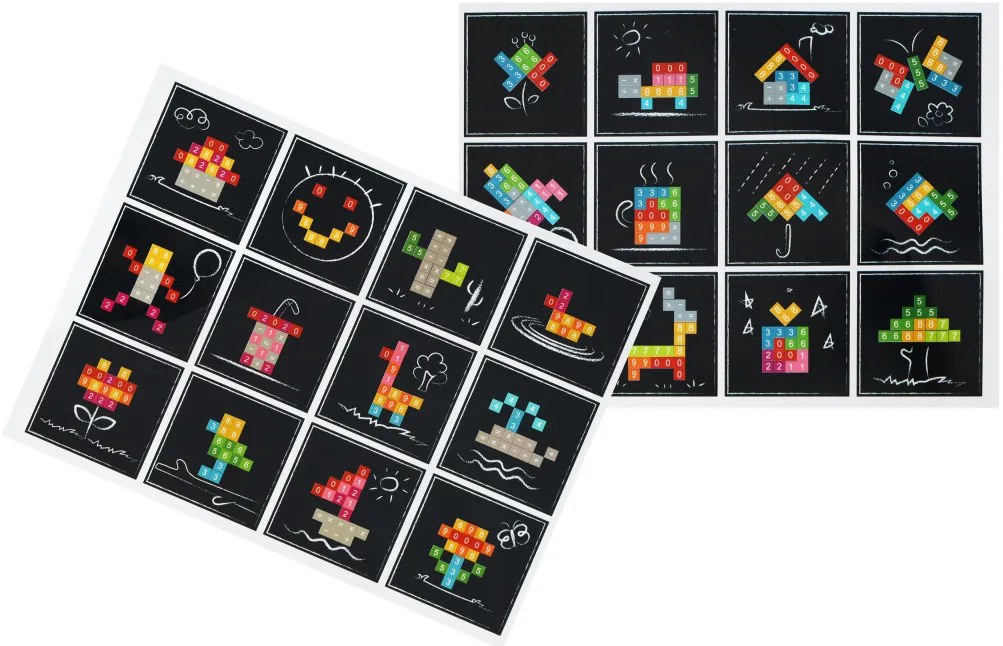 Tabletă magnetică din lemn cu numere