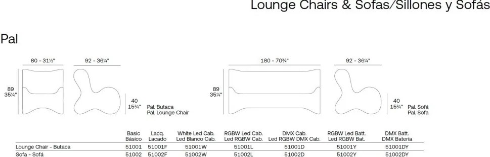 Fotoliu design modern exterior/interior PAL 51001 Vondom
