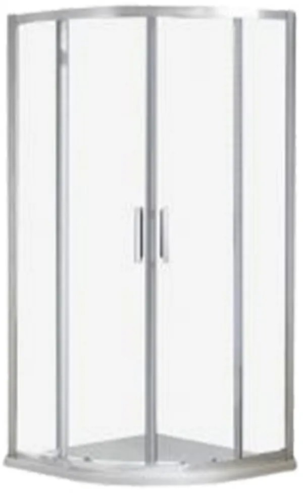 Cabină de duș curbată Aquarius fără cădiță de duș 90x90 cm cu strat Easy Clean