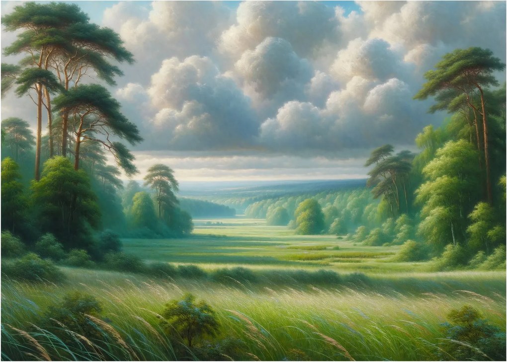 Tablou - Peisaj verde (70x50 cm)