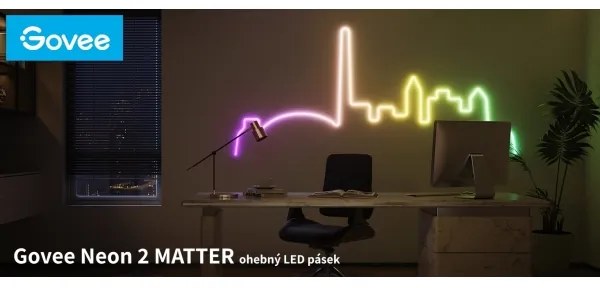 Bandă LED flexibilă Govee Neon 2 MATTER 5m RGBIC Wi-Fi IP67